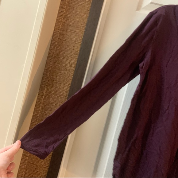 Gap Plum Scoop Neck Long Sleeve Tee Small - Picture 4 of 7